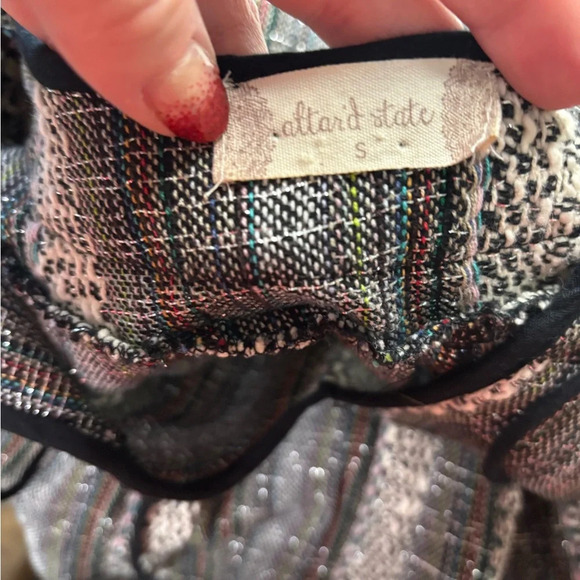 Altar’d State Size Small Boho V-neck Bell Sleeves Flowy Tassels Beaded Top - Picture 8 of 8